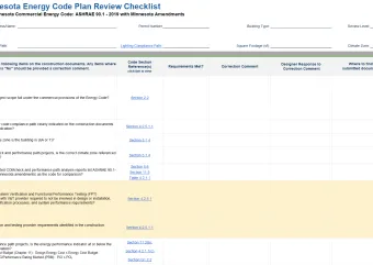 Plan review checklist. 